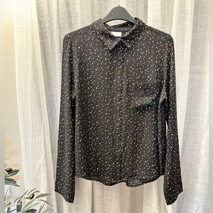Abound Long Sleeve Blouse with Stars Size Small